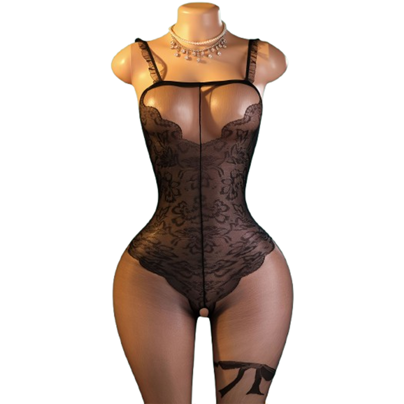 Lace Teddy Lingerie - Set pakaian dalam model teddy berwarna